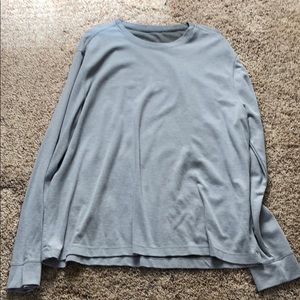 Gray Long sleeve Lulu Lemon T-Shirt.